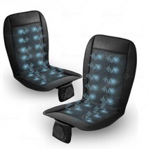 Zonetech블랙 쿨링 카시트 쿠션 - Zone Tech 2팩 12V 자동차 온도 조절 가능한 편안한 (블랙 4팩), Black