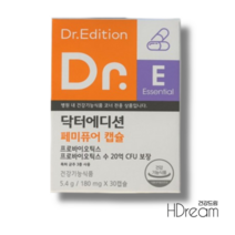 닥터에디션 닥터 페미퓨어 캡슐 프로바이오틱스 질 유산균 여성 영양제 HD 닥터유산균, 닥터에디션 닥터 페미퓨어 180mg 30캡슐