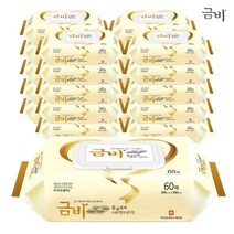 금비 엠보싱 대형 물티슈 캡형, 60매, 5팩