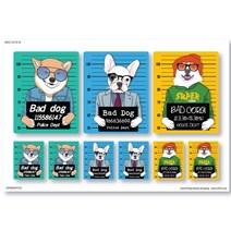 STEA 배드독 나쁜개 강아지 스티커SET - 노트북 아이패드 여행 캐리어 캠핑장비 아웃도어 용품 툴박스 리폼, 배드독 B타입