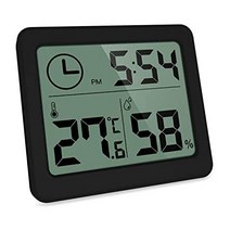 일본직발송 4. BASSTOP 습도계 디지털 온습도계 실내 온도계 습도계 최저 온습도치 표시 (검정색) .., One Size_검다, One Size_검다, 검다