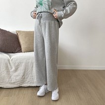 스위트플러스 임부복 임산부 기모 일자 와이드 여성 통 바지