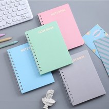 스프링노트 미니노트 데일리 업무 다이어리 노트 +볼펜세트, 1개, GREEN