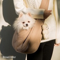 강아지 고양이 이동 가방 애견 슬링백 일본식 애완견 캐리어 슬링 백 야외 여행 핸드백 캔버스 싱글 숄더 컴포트 토트, [01] S, [01] 1 Without Pendants