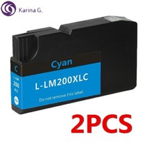 Lexmark 200XL LM200 LM-200 LM 200 잉크 카트리지 슈트 OfficeEdge Pro4000c Pro4000 Pro5500 Pro5500t 용, [08] 2PCS Cyan