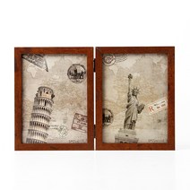 5x7액자 DT 폴딩 2단 양면 액자 5x7 분할 스토리액자 사진 그, 색상:[색상]본상품
