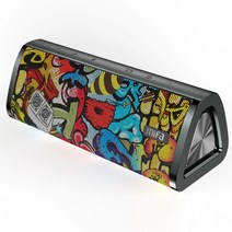 미파 A10 플러스 휴대용 무선 블루투스 스피커 360 스테레오 사운드 mifa A10+, IPX7 완전방수형, 그래피티 블랙