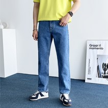 데일트 남자 세미와이드 워싱 중청 데님