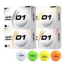 혼마 D1 골프공 2피스 12구 세트, 혼합컬러
