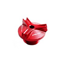 PCX 125 오토바이 엔진오일 드레인 플러그 섬프 너트 캡 볼트 커버, 빨간