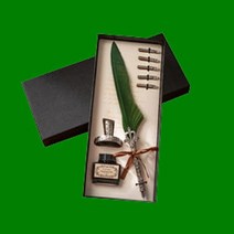 깃펜 해리포터 깃털펜 딥펜 캘리그라피펜 만년필, 깃펜 네이비