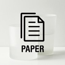 루리앤메리 분리수거 픽토그램 스티커 06 종이류 재활용스티커, G 회색+영문