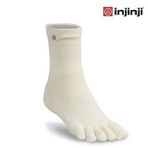 [Weshop] 인진지 세미크루 발가락 양말 러닝 스포츠 양말, 아이보리