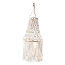 3x Macrame 램프 그늘 교수형 램프 그늘 펜던트 조명 커버 보헤미안 샹들리에 전등 갓 거실 침실 기숙사 웨딩 홈, 면, 베이지