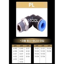 DRMC 원터치피팅 PL 크롬도금으로 부식 최소화 에어휘팅 우레탄호스 에어밸브 에어유공압 배관자재, 개