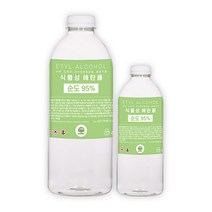 소독용 에탄올 무수에탄올 95% 식물성에탄올 500ml 손소독제 손세정제 만들기 재료, 1개