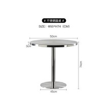 북유럽 다리 금속 식탁 원형 모던 스테인리스 스틸 복도 테이블 모바일 레스토랑 메사 코메도르 가정용 가구, 50x75cm