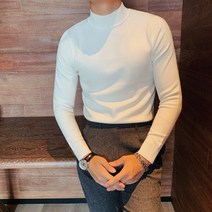 기모 남자 거북이 목 한국 풀오버 옷깃 스웨터 니트 바닥 셔츠 YQ102420
