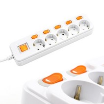 멀티탭 5구 개별 절전 과부하 스위치 1.5M, 상세설명 참조, 멀티탭 5구절전형 1.5M