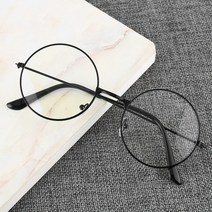 오버사이즈안경테 레트로 라운드 프레임 문학 초경량 안티 블루 라이트 안경 여성 방사선 평면 미러 스톨