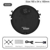 가성비로봇청소기 샤오미-3 인 1 스마트 스위핑 로봇 가정용 무선 진공 청소기, 02 Black, 02 Black A