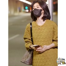 롱패딩 퀼팅 깔깔이 겨울 원피스 빈티지 루즈핏 고급스러운 누빔 슬립오버 긴팔 롱스커트