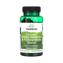 스완슨 Xanthigen 갈조류 & 석류 혼합물 200mg 액상 베지 캡슐 90정, 1팩, 90개