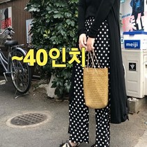빅너스언니 최강스판) 빅사이즈 옆트임 냉각 땡땡이바지~40인치 허리밴딩바지 냉장고바지 스판바지 팬츠