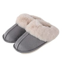 Confis 슬리퍼 겨울용 실내 슬리퍼 룸 슈즈, 회색