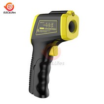 열화상카메라 온도계 디지털-50 600 학위 적외선 온도계 열 이미 저 레이저 온도계 고온계 습도계 온도 조절기, 01 yellow