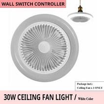 천장형 실링팬천장 팬 LED 원격 E27 조명 침실 스위치 제어 30 와트 2400LM 홈 램프 AC86-25V 드롭 배송, 05 2