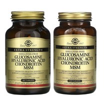 Solgar Glucosamine Hyaluronic Acid Chondroitin MSM 솔가 글루코사민 히알루론산 콘드로이친 MSM 60정, 1개