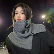 SUPER CREW 터틀넥 숄머플러 넥워머 니트머플러 목도리