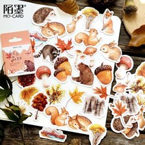 귀여운 카페 만화 사랑스러운 패션 테마 저널 스티커 1 팩 사무실 패드 문구, 15