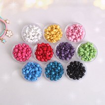 짱패브릭 인형옷부자재)(20개) 5mm 칼라콩단추, 블랙