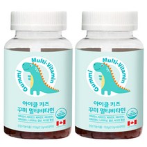타이거아울렛 어린이 멀티비타민 구미 젤리 60개 x 2병 키즈 유아 아이 초등학생 청소년 씹어먹는 종합 츄어블 꾸미 종합 영양제, 단품, 단품