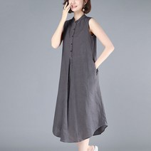 단아한룩 스트링 셔츠 원피스 시밀러룩 가오리핏 맥시 오피스룩 돌잔치엄마 버튼 여성 허리끈