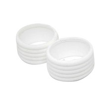테니스 라켓 그립 고무 링 오버 밴드 테이프 마무리 보호 용품 2 피스, 05 White