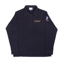 [그롭스]에어포스 카라 스웨트셔츠 (블랙) 밀리터리패션