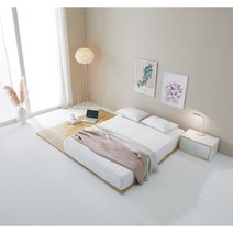 규수방 퓨어 베딩 저상형 침대 프레임 매트리스 깔판 멸균향균 패드(슈퍼싱글 퀸 패밀리사이즈), 화이트