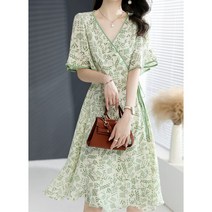 쉬폰 프릴 랩 리본원피스