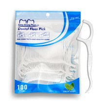 닥터치카 손잡이 치실 어금니 교정용 dentalfloss 인접면충치 일회용 100개입