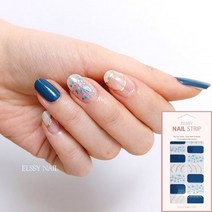엘씨 젤 네일스티커 시럽 그라데이션 글리터 네일패치, 1개, 553/파도블루 3005