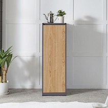 심플 한쪽 문 3단 거실 수납장 주방 코너 진열 식품, 화이트