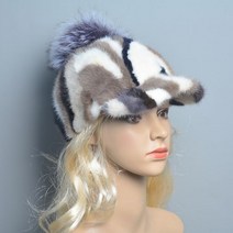 New Women Genuine Real Natural Mink Fur Hat Adult Handmade Warm Winter Baseball Cap Luxury Lady Eleg