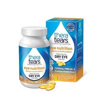 Tears 1200mg 눈 영양을 위한 오메가 3 보충제 유기농 아마씨 트리글리세라이드 피쉬 오일 및 비타민E 90개, 90 카운트