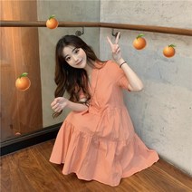 여성 시크한라인 가을 간절기 원피스 반팔 반소매 하객원피스 4