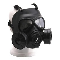 송기마스크 Airsoft CS 야외 게임 페인트 볼 얼굴 가스 마스크 보호 가스 마스크 호흡기 필터 배기 팬 흐, 01 Black, 한개옵션1