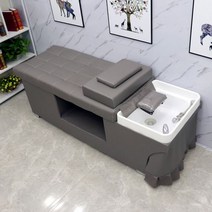 브라운 레드 미용실 샴푸대 의자 헤어샵 이발소 임산부 머리 감는 세면대 베드 살롱 바버샵 두피 지압 체어, 단일사이즈, C_그레이