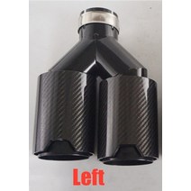 : 1pc 올 블랙 M 로고 Y 더블 아울렛 93mm Bmw 자동차 머플러 장착 배기, L IN 60mm-OUT 93mm